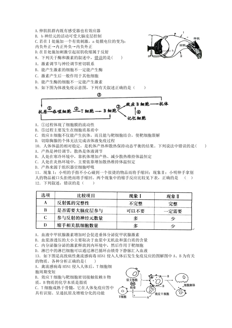 2018-2019学年高二生物12月学生学业能力调研试题 理.doc_第2页