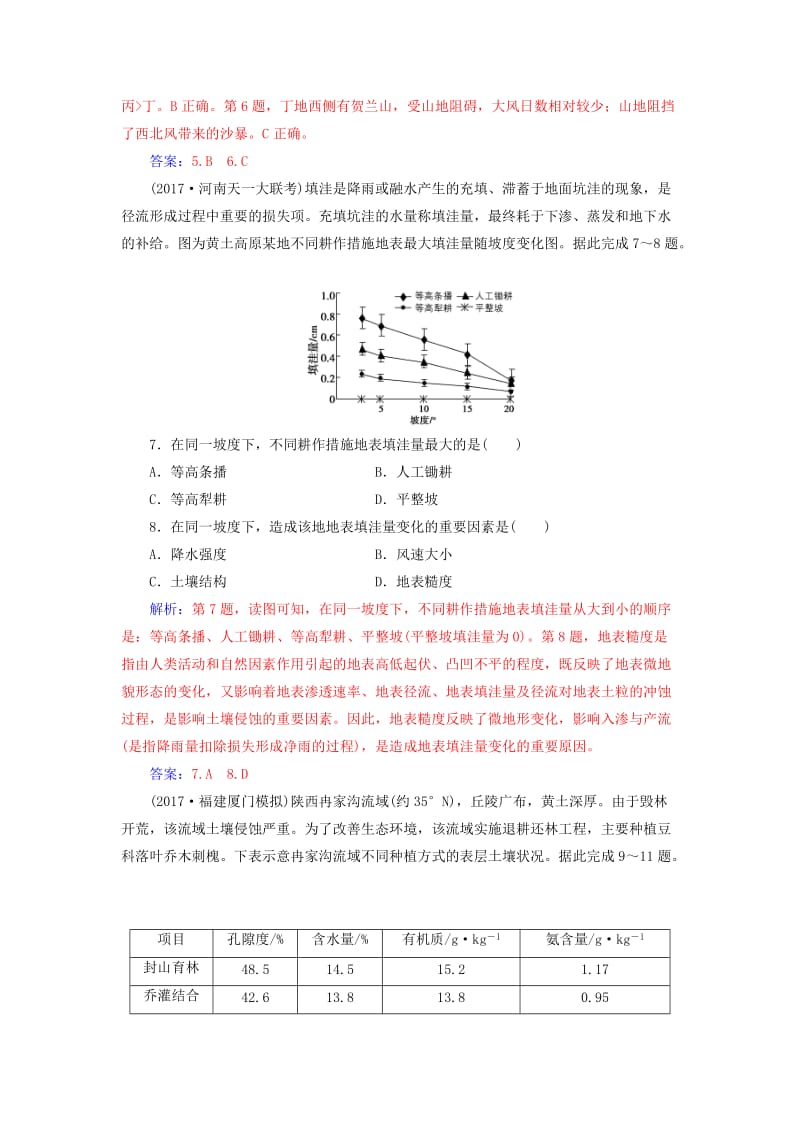 2019高考地理一轮复习 第三部分 第十四单元 区域生态环境建设 第1讲 荒漠化的防治—以我国西北地区为例课时跟踪练.doc_第3页