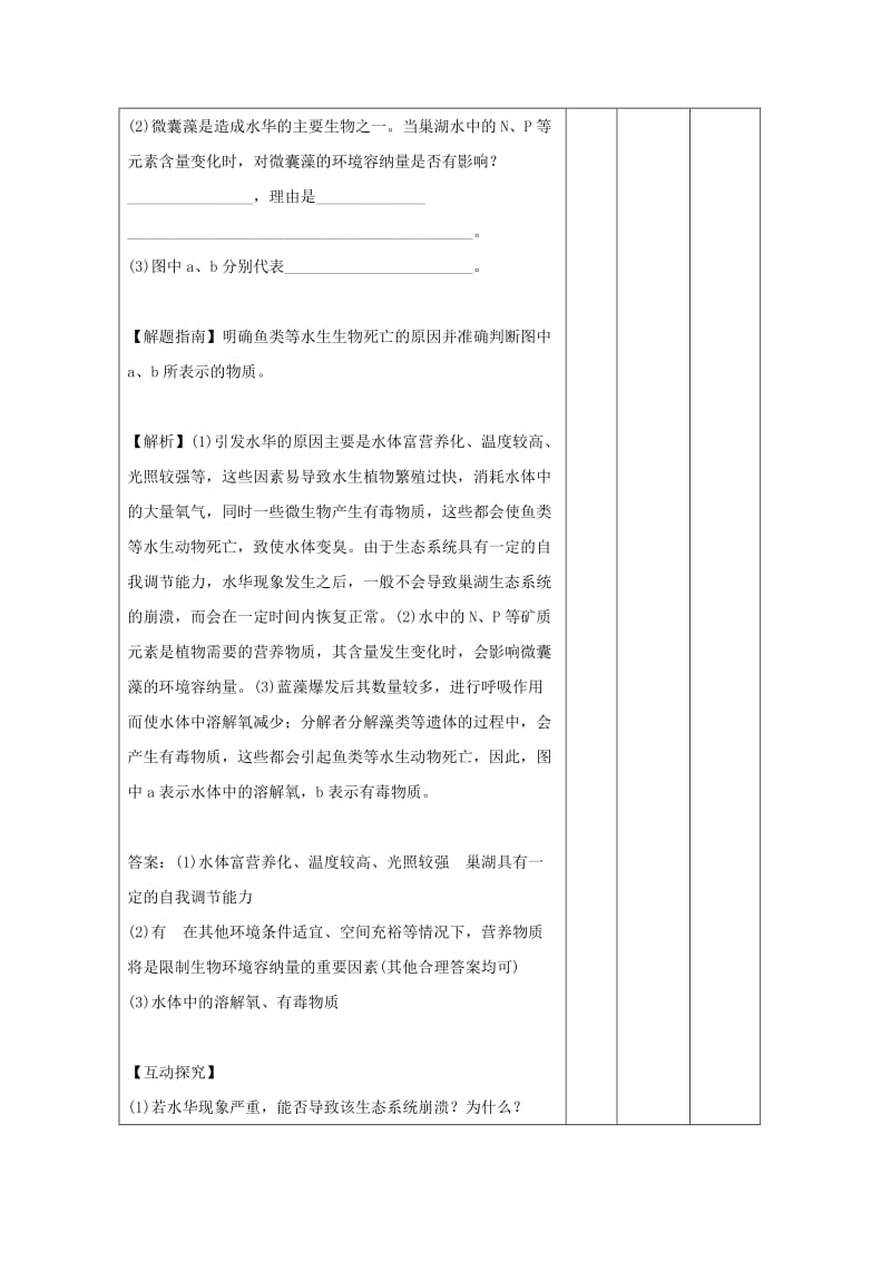 江西省万载县高中生物 第6章 生态环境的保护 6.2 保护我们共同的家园（练习课）教案 新人教版必修3.doc_第2页