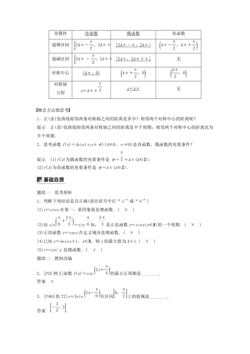 浙江专用2020版高考数学新增分大一轮复习第五章三角函数解三角形5.3三角函数的图象与性质讲义含解析.docx_第2页