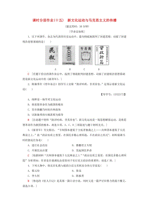 （全國通用版）2018-2019高中歷史 課時分層作業(yè)15 新文化運(yùn)動與馬克思主義的傳播 新人教版必修3.doc