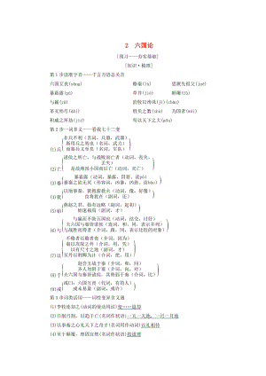 2018-2019學年高中語文第1單元歷史坐標上的沉思2六國論教師用書魯人版必修4 .doc