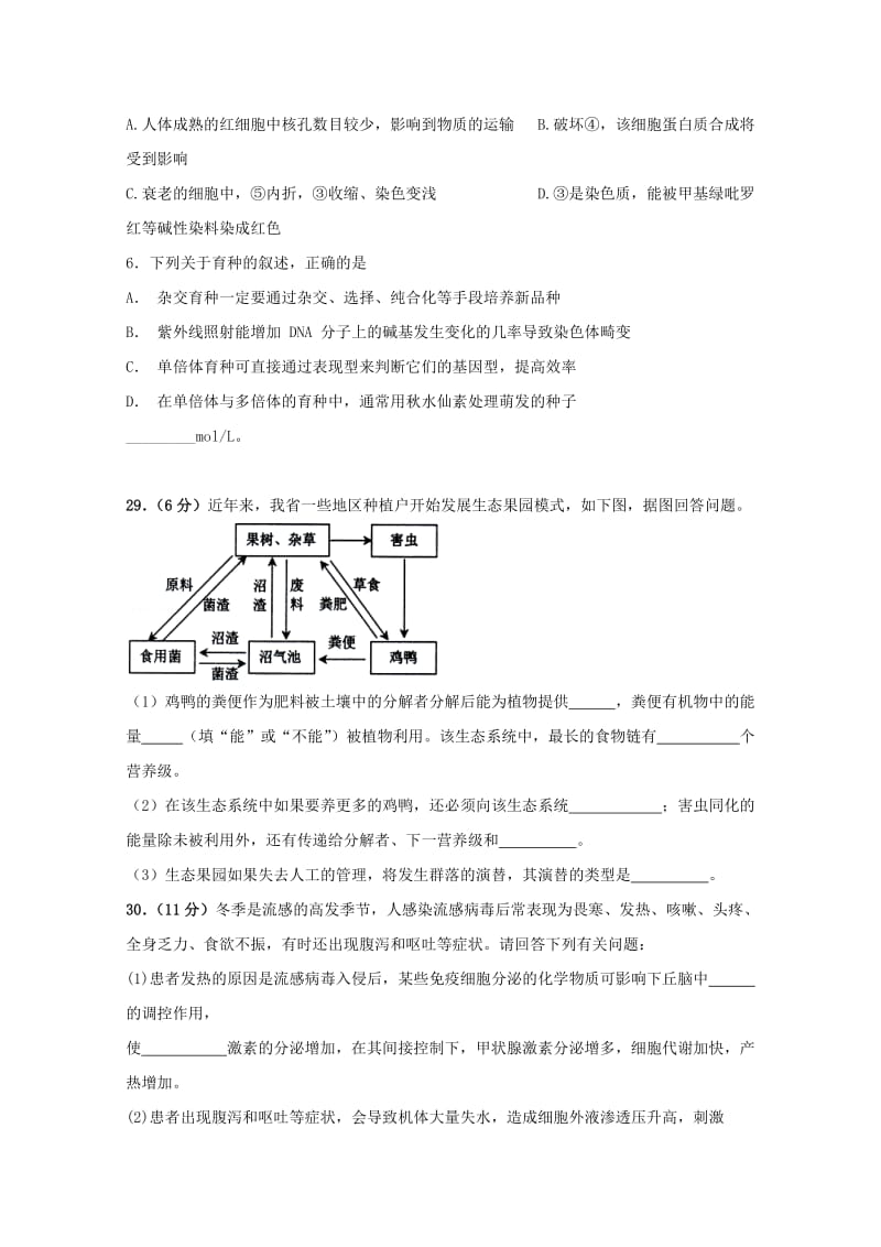 2019届高三生物上学期期中试题 (IV).doc_第2页