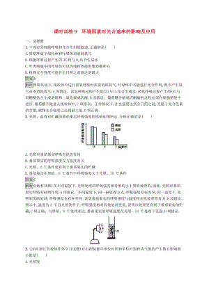 （浙江專(zhuān)用）2020版高考生物大一輪復(fù)習(xí) 第三部分 細(xì)胞的代謝 課時(shí)訓(xùn)練9 環(huán)境因素對(duì)光合速率的影響及應(yīng)用.docx