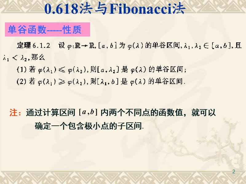 0.618法与Fibonacci法ppt课件_第2页