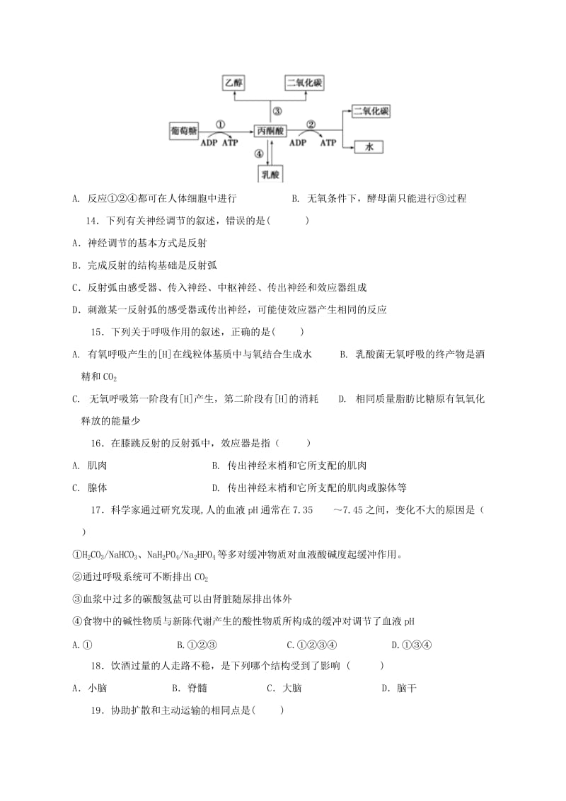 2019-2020学年高一生物3月月考试题 (II).doc_第3页