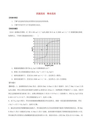 湖南省永州市2019年高考化學二輪復習 課時4 沉淀反應 絡合反應學案.docx