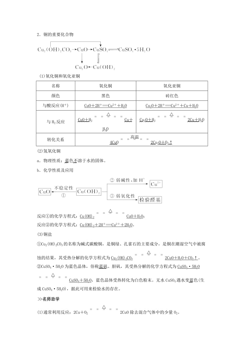 （人教通用版）2020高考化学新一线大一轮复习 第三章 第4讲 金属材料与金属矿物的开发利用讲义+精练（含解析）.doc_第2页