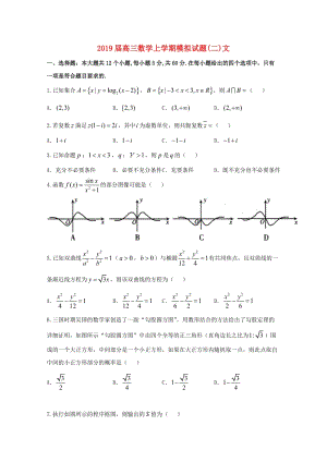 2019届高三数学上学期模拟试题(二)文.doc