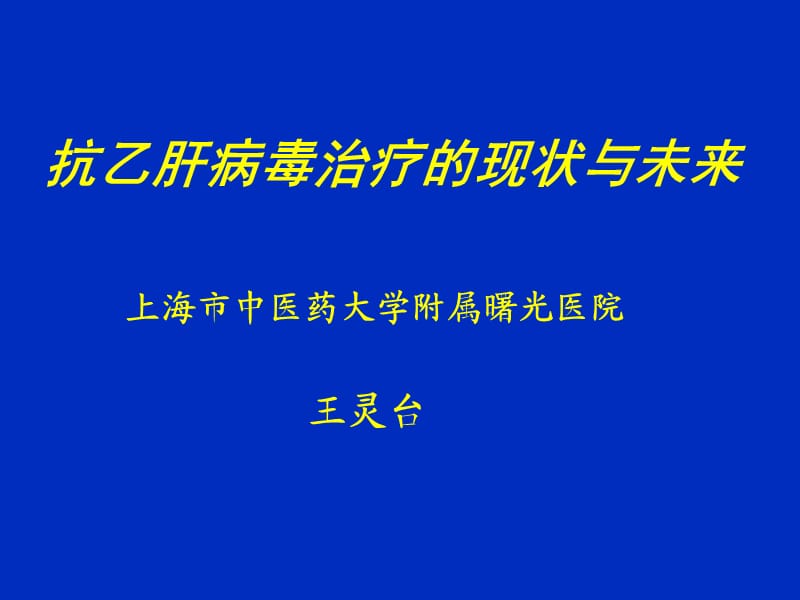 抗乙肝病毒治療的現(xiàn)狀與未來.ppt_第1頁