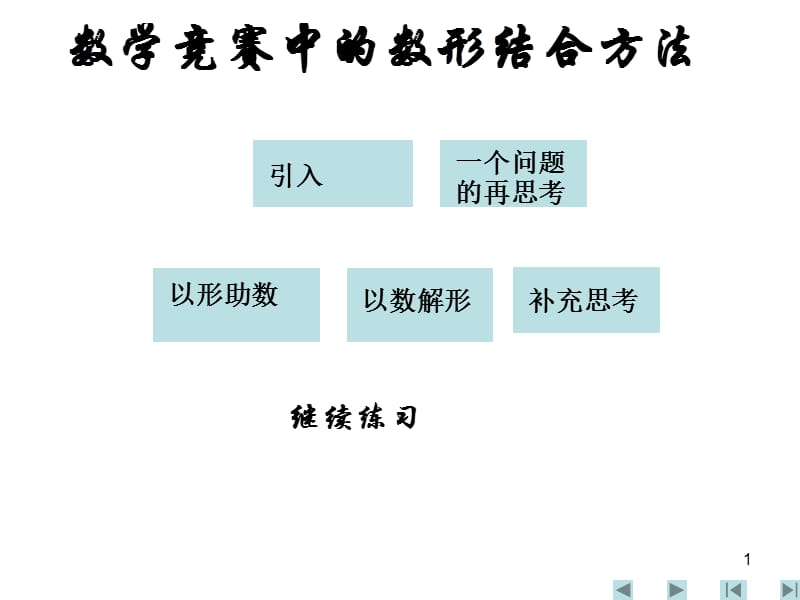 数学竞赛中的数形结合方法.ppt_第1页