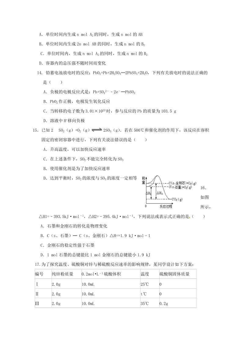 2019-2020学年高二化学上学期期中试题 (II).doc_第3页