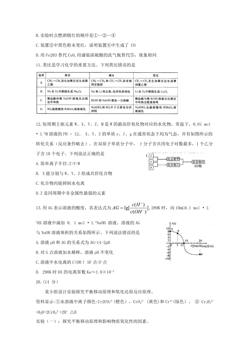 2019届高三化学冲刺压轴卷四.doc_第2页