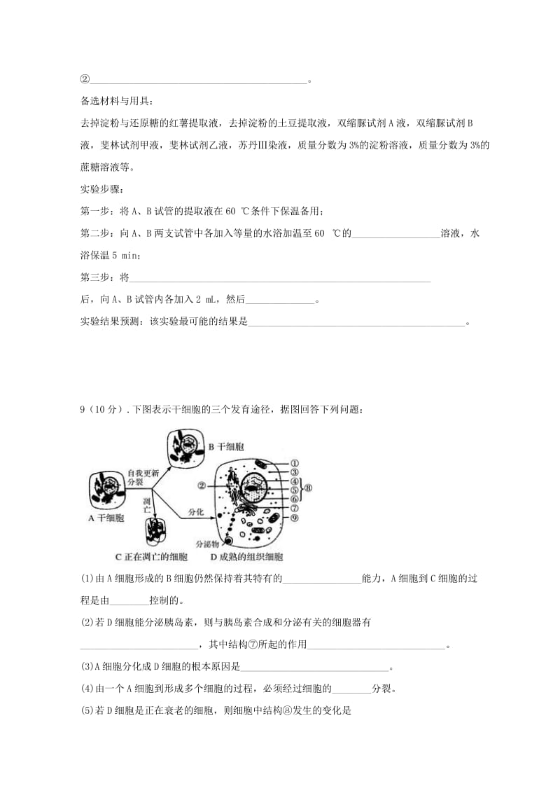 2019届高三生物复习检测试题五 (I).doc_第3页