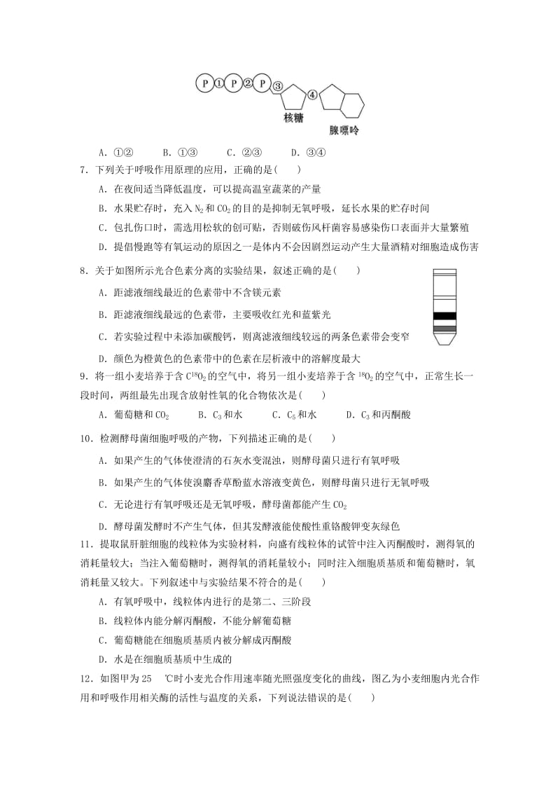 2019-2020学年高一生物下学期期中试题理 (I).doc_第2页