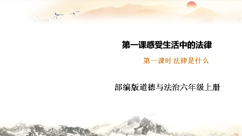 部编版道德与法治六年级上册1.1法律是什么_第1页