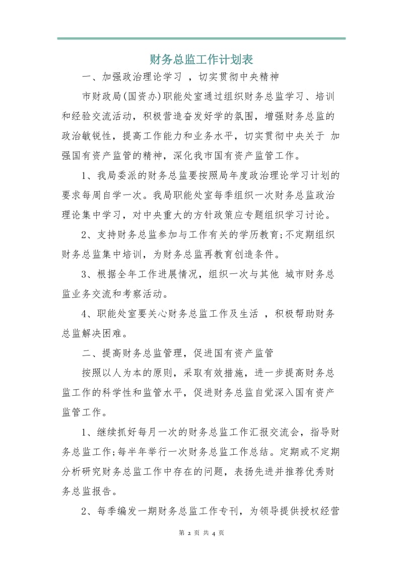 财务总监工作计划表.doc_第2页