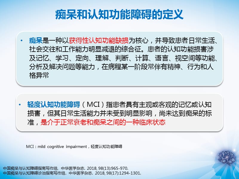 中国痴呆与认知障碍指南ppt课件_第3页