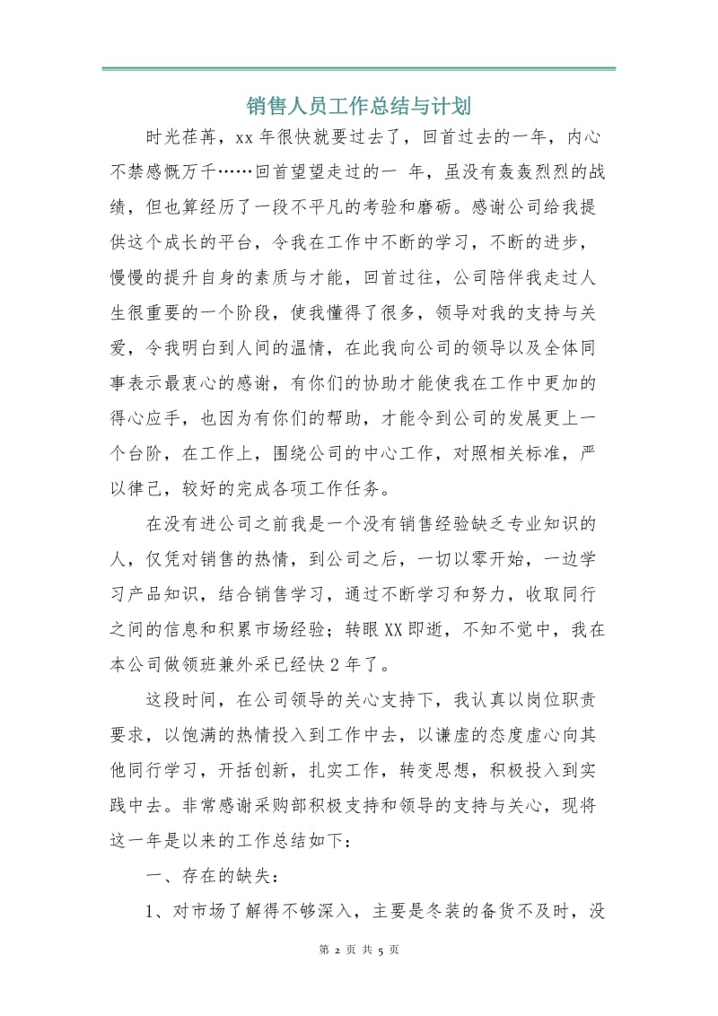 销售人员工作总结与计划.doc_第2页