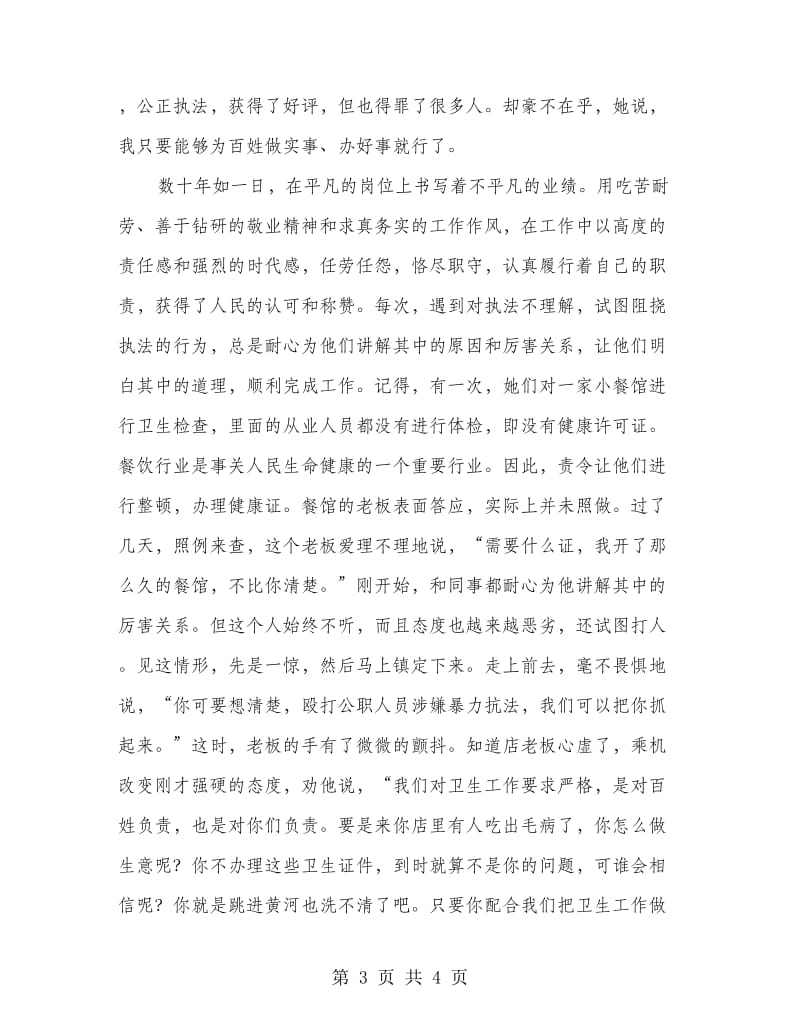 卫生稽查科科长事迹材料.doc_第3页