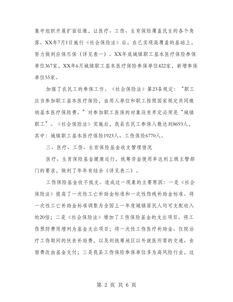 医保局社会保险法自查报告.doc_第2页