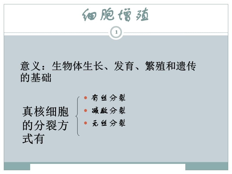 高中生物有丝分裂ppt课件_第1页