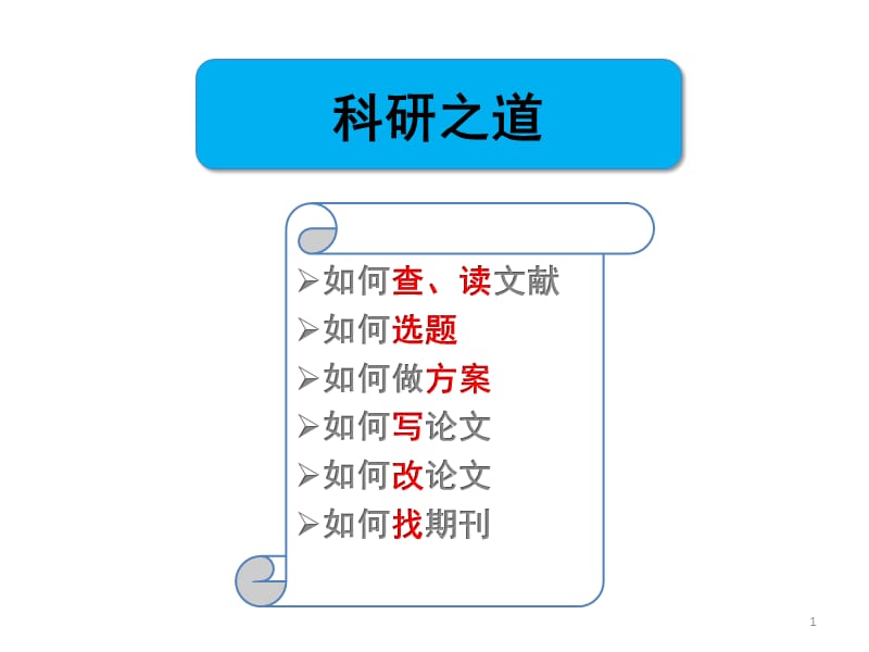 研究生如何查找和阅读文献ppt课件_第1页