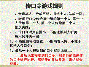 傳口令游戲規(guī)則作文ppt課件