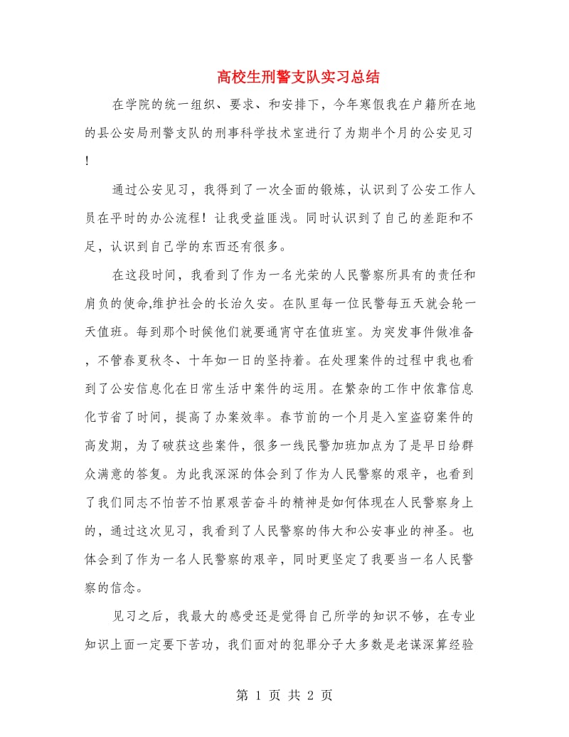 高校生刑警支队实习总结.doc_第1页