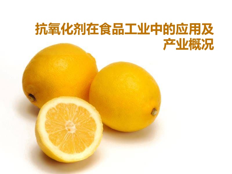 抗氧化劑在食品工業(yè)中的應(yīng)用及產(chǎn)業(yè)概況.ppt_第1頁