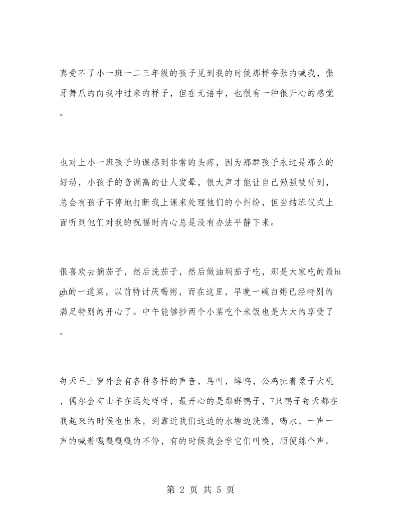 暑期支教实习心得总结.doc_第2页