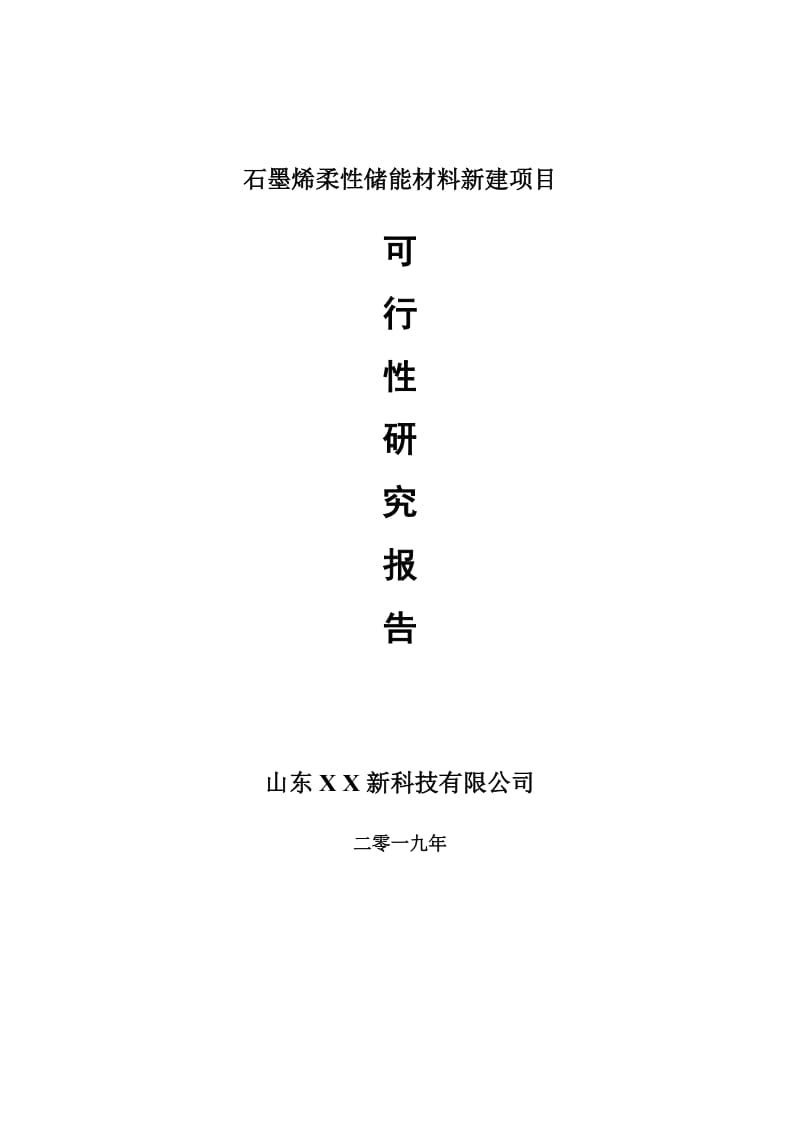 石墨烯柔性储能材料新建项目可行性研究报告-可修改备案申请_第1页