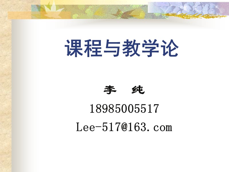 课程与教学概念与课程与教学观.ppt_第1页