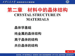 西安交通大學材料科學基礎課件-考研必備.ppt