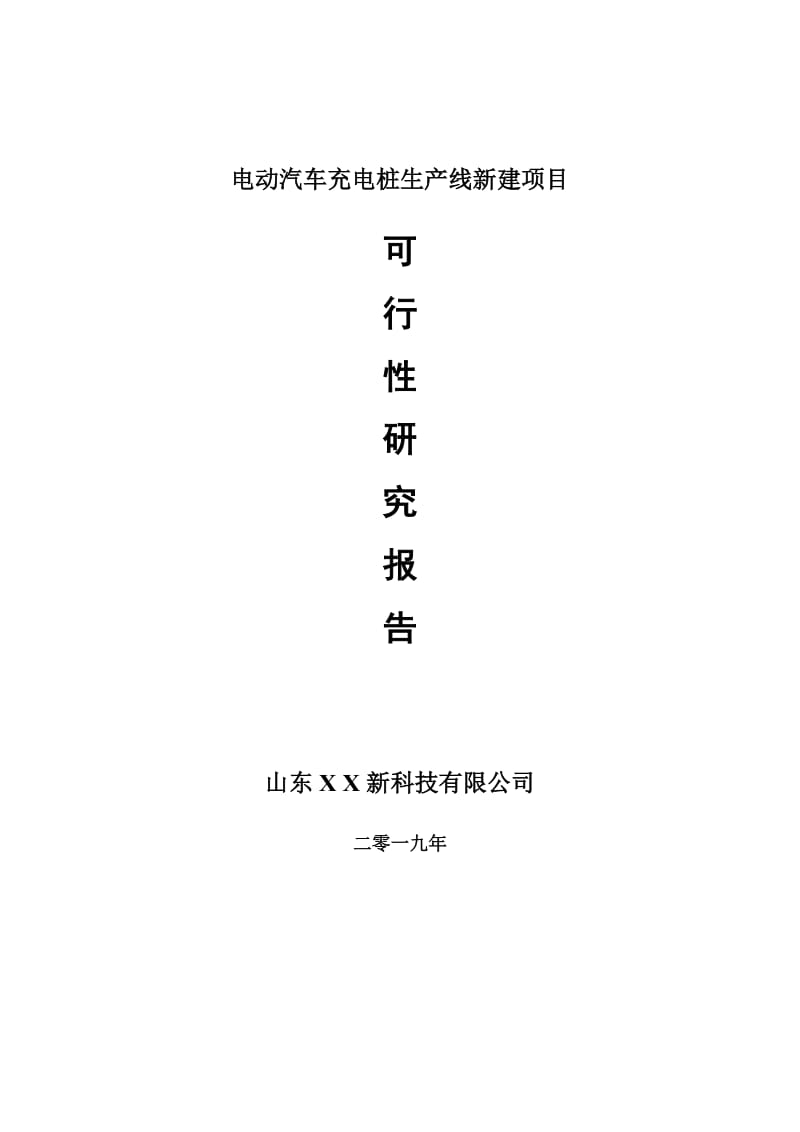 电动汽车充电桩生产线新建项目可行性研究报告-可修改备案申请_第1页