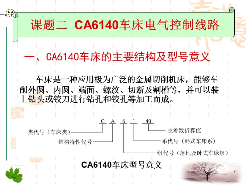 CA6140车床ppt课件_第1页