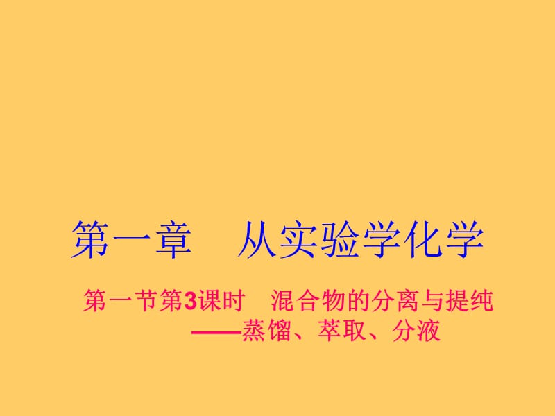 高一化学混合物的分离与提纯蒸馏、萃取、分液.ppt_第1页