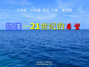 蘇教版六年級下冊語文《海洋-21世紀的希望》課件PPT.ppt