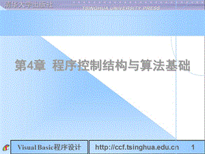 程序控制结构与算法基础.ppt