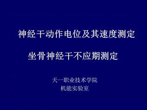 神经干动作电位及其速度测定.ppt