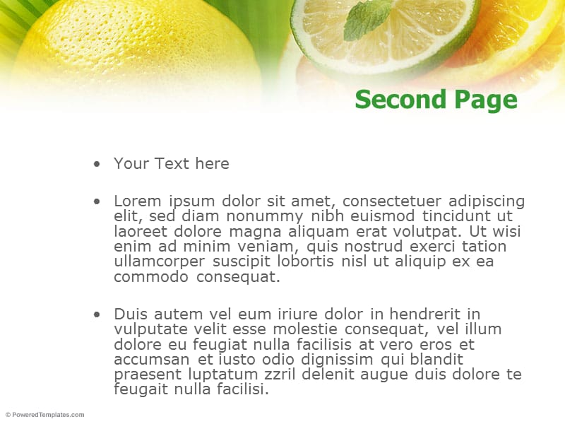 青柠檬水果蔬菜类PPT模板.ppt_第2页