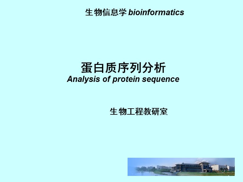 蛋白质序列分析ppt课件_第1页