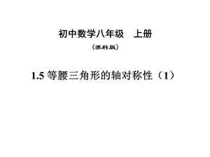 等腰三角形的軸對稱性.ppt