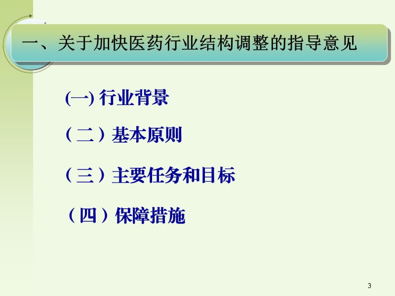 关于加快医药行业结构调整的指导意见等法ppt课件_第3页