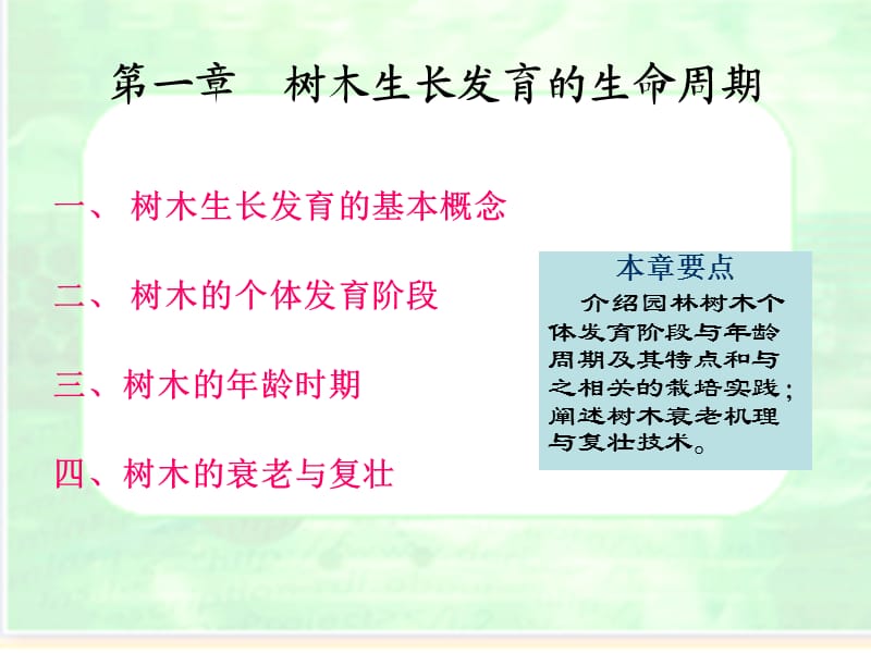 树木生长发育的生命周期.ppt_第1页