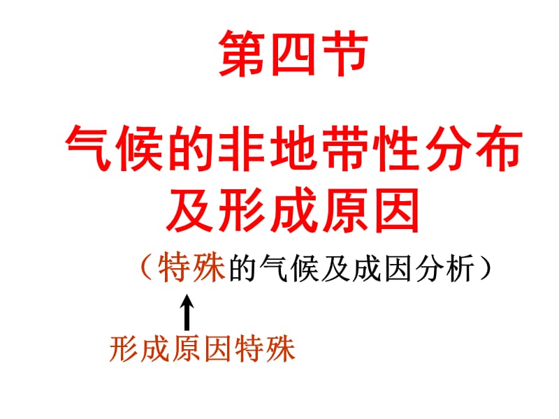 气候的非地带性分布及形成原因.ppt_第1页