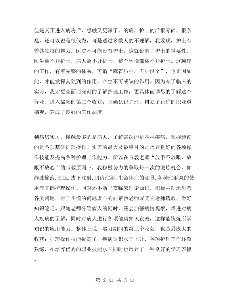 护士临床实习报告.doc_第2页