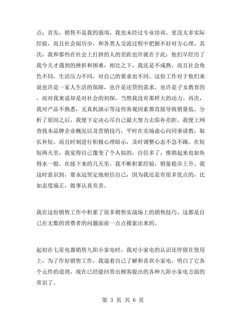 暑期家电促销实习报告心得体会.doc_第3页