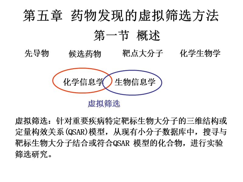 药物设计学(第五章药物发现的虚拟筛选方法).ppt_第1页