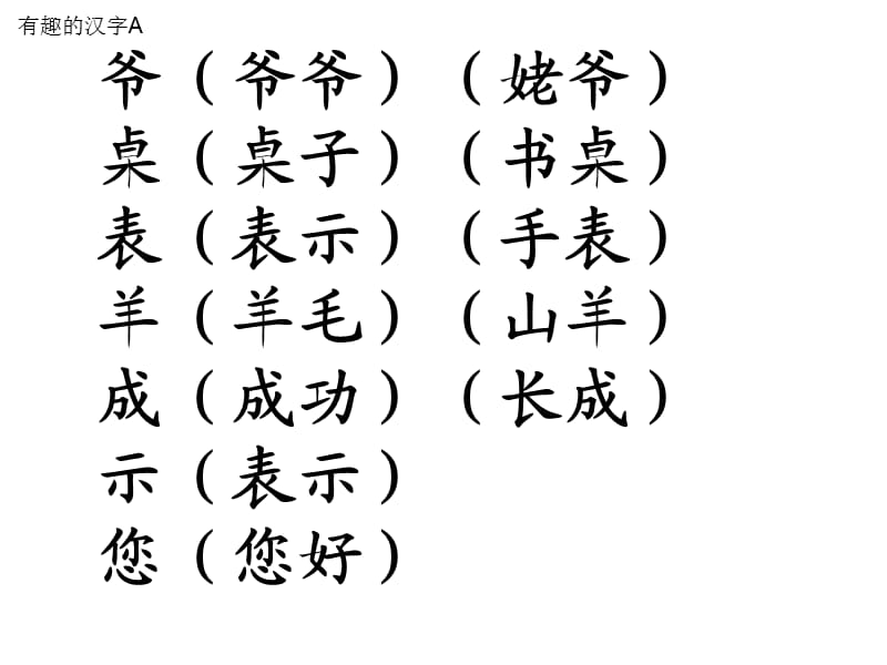 S版小学语文一年级下册生字组词.ppt_第2页